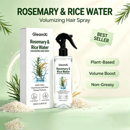 Rosemary & Rice Water Hair Spray Made with 100% Natural Extracts Lightweight Non-Greasy Formula for Softer Smoother-Looking Hair