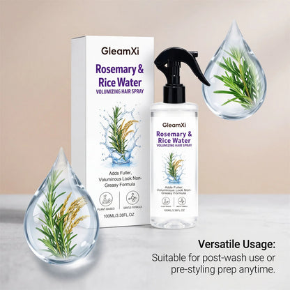 Rosemary & Rice Water Hair Spray Made with 100% Natural Extracts Lightweight Non-Greasy Formula for Softer Smoother-Looking Hair